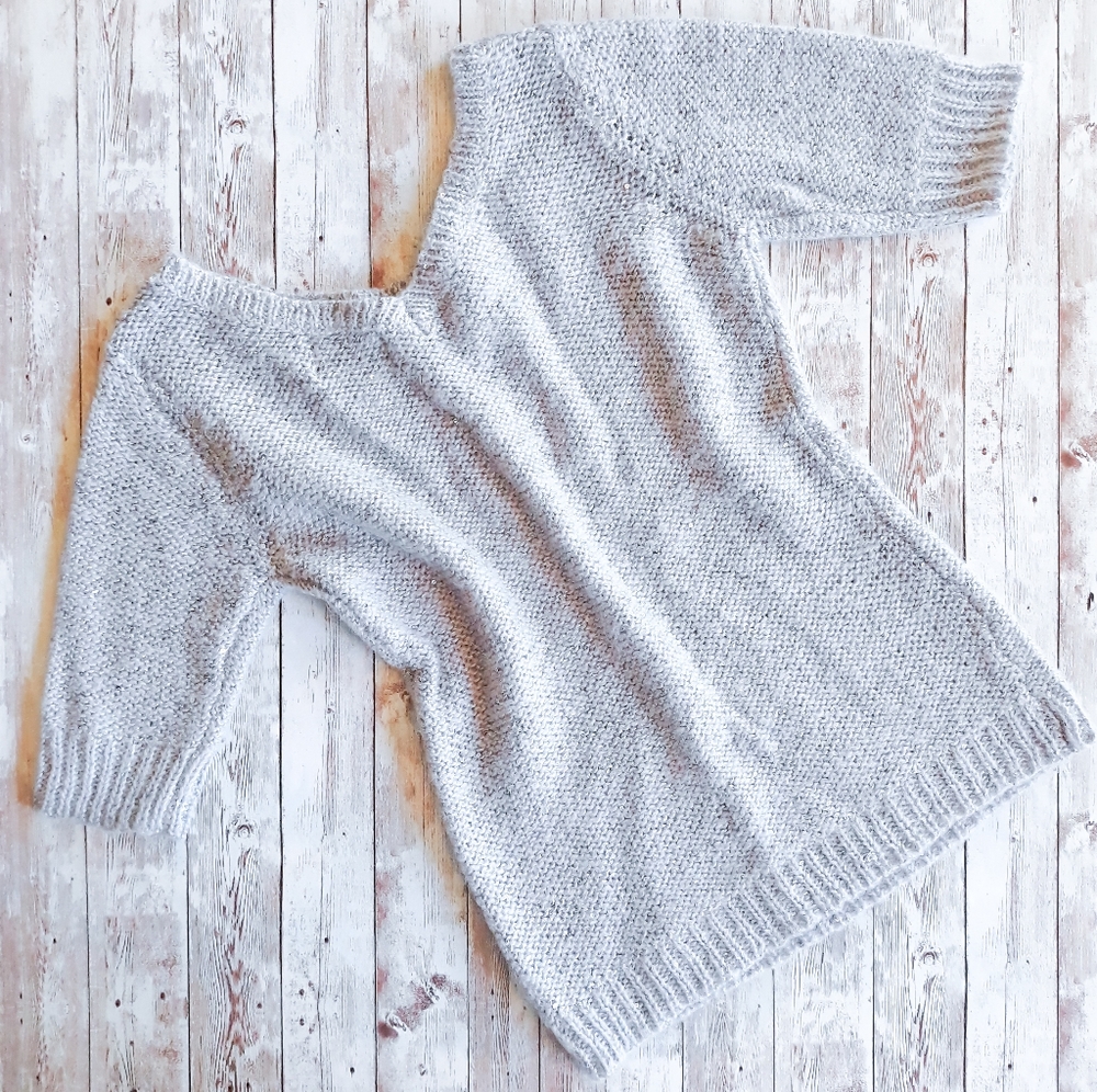 Cynthia Rowley Medium Silver Sparkle Sweater